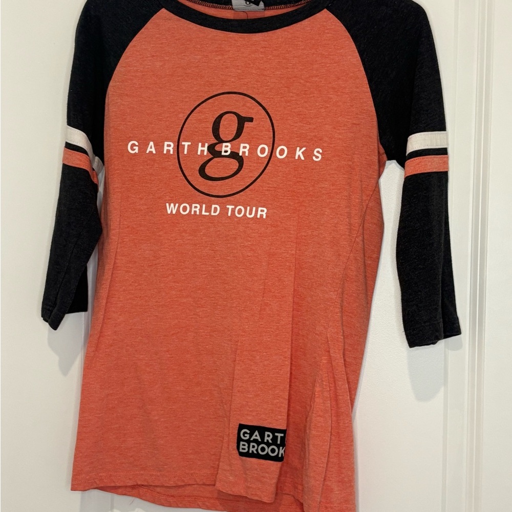 Garth Brooks Women's Orange & Black Raglan Long Sleeve Tee
